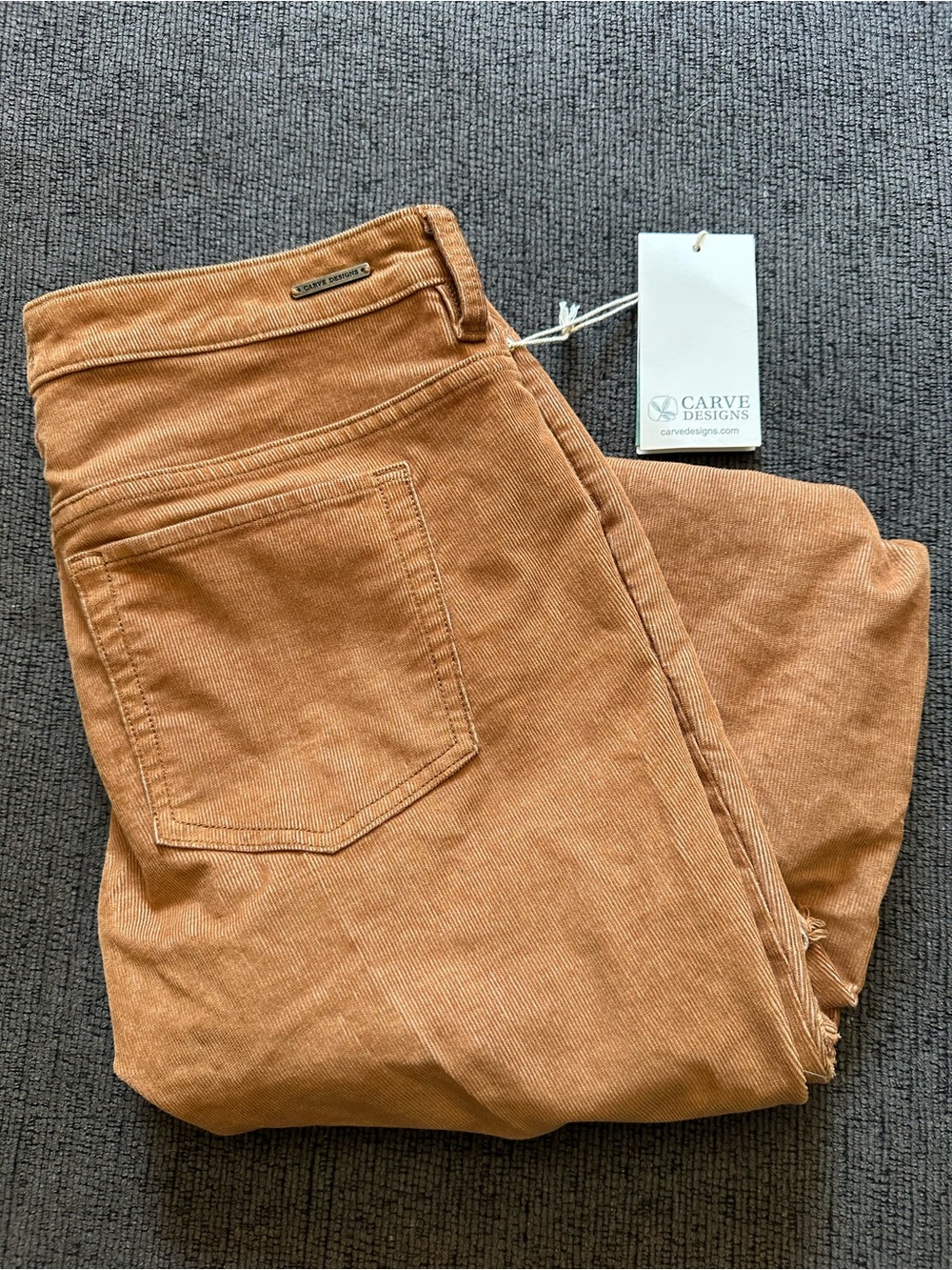 Carve Designs Saddle Brown Corduroy Pants with Hang Tag